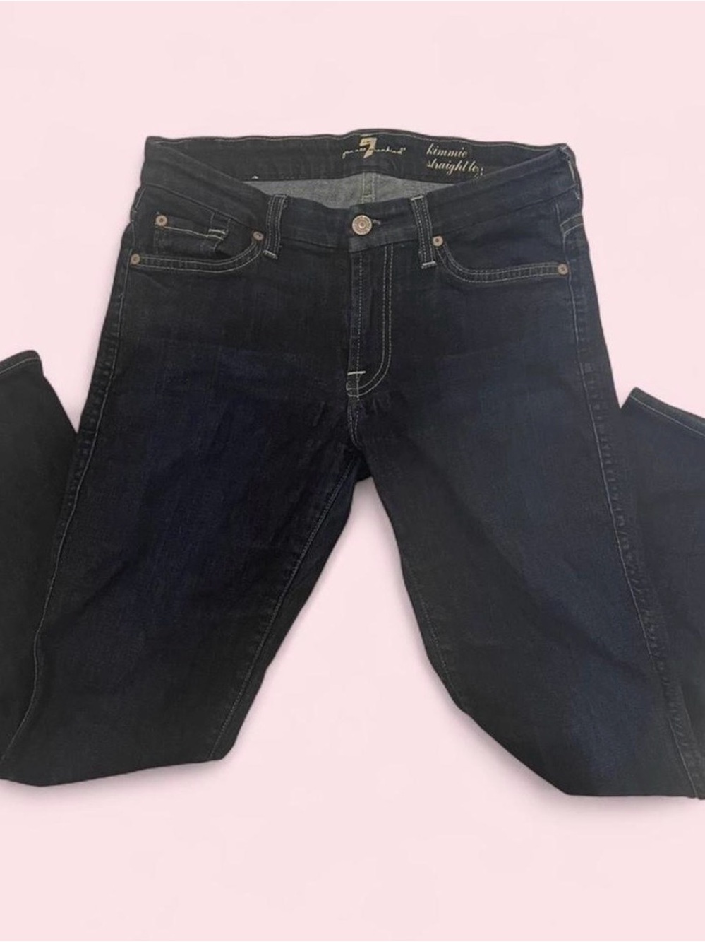 7 For All Mankind Women’s Dark Wash Kimmie Straight Leg Jeans in size 29